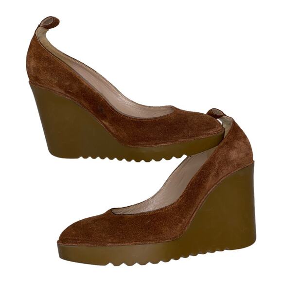 Vintage Chloe Suede Leather Platform Wedges - Picture 4 of 10